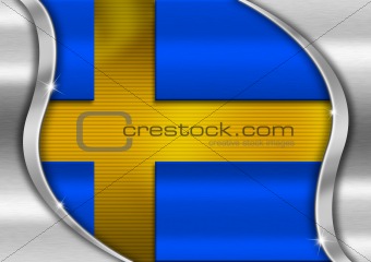 Sweden Metal Flag