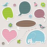Collection of cute speech bubbles