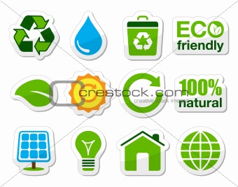 Green eco icons