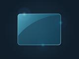Blue Rectangle Piece of Glass Framework for Advertising with Place for Text. Abstract background. Vector illustration.