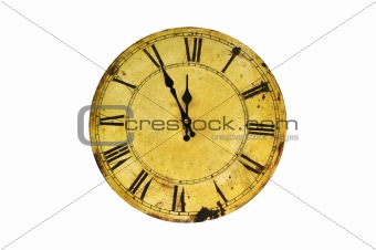 Isolated vintage clock