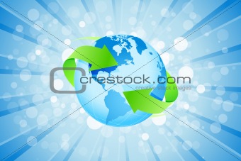 Blue Background with Planet Earth