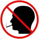 No Smoking Head Silhouette