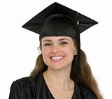 Portrait of happy graduation woman