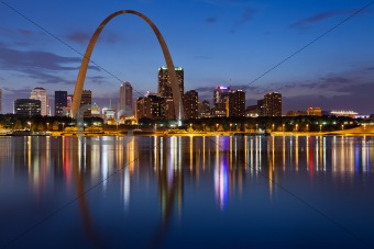 City of St. Louis skyline.