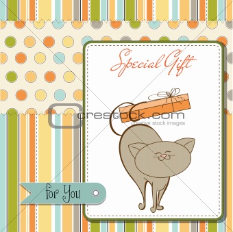 special gift card with cat