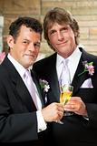 Gay Couple at Wedding Reception 