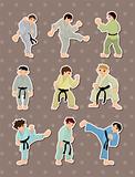 cartoon Karate Player stickers