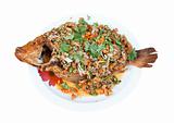 Spicy Fried Thai Red Tilapia Fish Salad