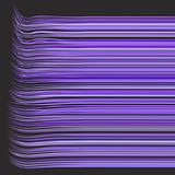 3d render multiple wavy hair lines in different purple