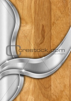 Wooden and Metallic Background