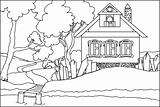 Color book - the old house at the river