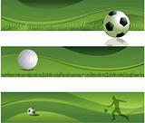 Soccer design banners