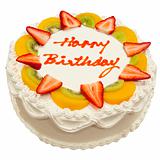 Happy Birthday Fresh Fruit Cake
