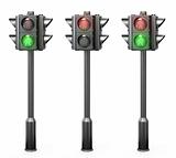Set of pedestrian traffic lights