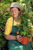Senior woman gardener