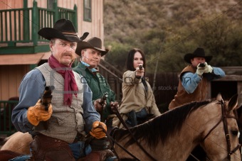 Four Tough Western Robbers