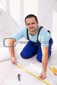 Laying the flooring at home