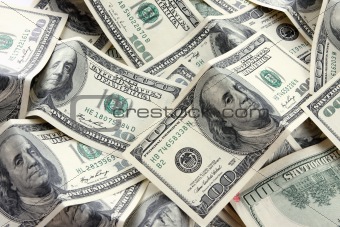 Money Pile $100 dollar bills