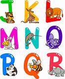 Cartoon Alphabet with Animals