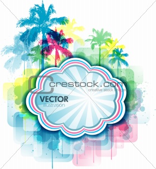 Colorful summer Tropical background