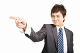 asian businessman finger pointing
