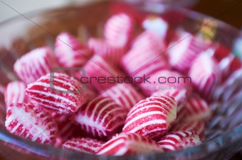 Striped sugar sweets