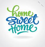 'home sweet home' hand lettering (vector)