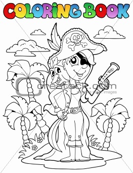 Coloring book with pirate topic 9