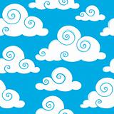Seamless background with clouds 6