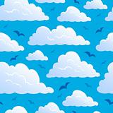Seamless background with clouds 7