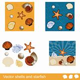 Vector shells and starfish