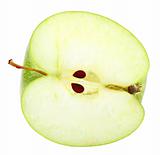 Slice of fresh green apple