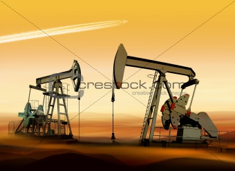 oil pumps in desert