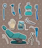 cartoon dentist tool stickers