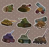 cartoon Tank/Cannon Weapon stickers