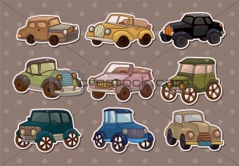 retro car stickers