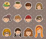 young people face stickers