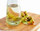 olives and cooking oil