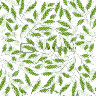 Leaf floral abstract seamless vector background