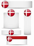 Denmark Country Set of Banners