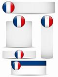 France Country Set of Banners