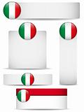 Italy Country Set of Banners