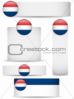 Netherlands Country Set of Banners
