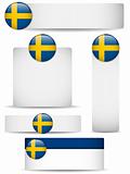 Sweden Country Set of Banners