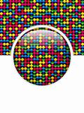 Glass Circle Button Colorful Dots