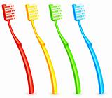 Color toothbrushes.