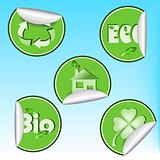 Set of eco stickers
