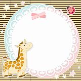 Vector background with cute giraffe