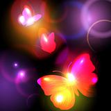 Bright Background With Butterflies